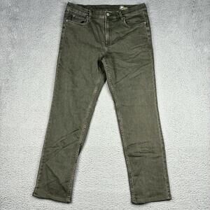 Faherty Men’s Stretch Denim Pants Slim Fit 32x28 Green 5-Pocket Jeans